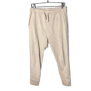 Leallo Women’s Tan Jogger Cotton Sweatpants Size Medium
